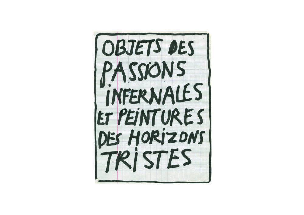 Objets des passions infernales et peintures des horizons tristes - AWARE